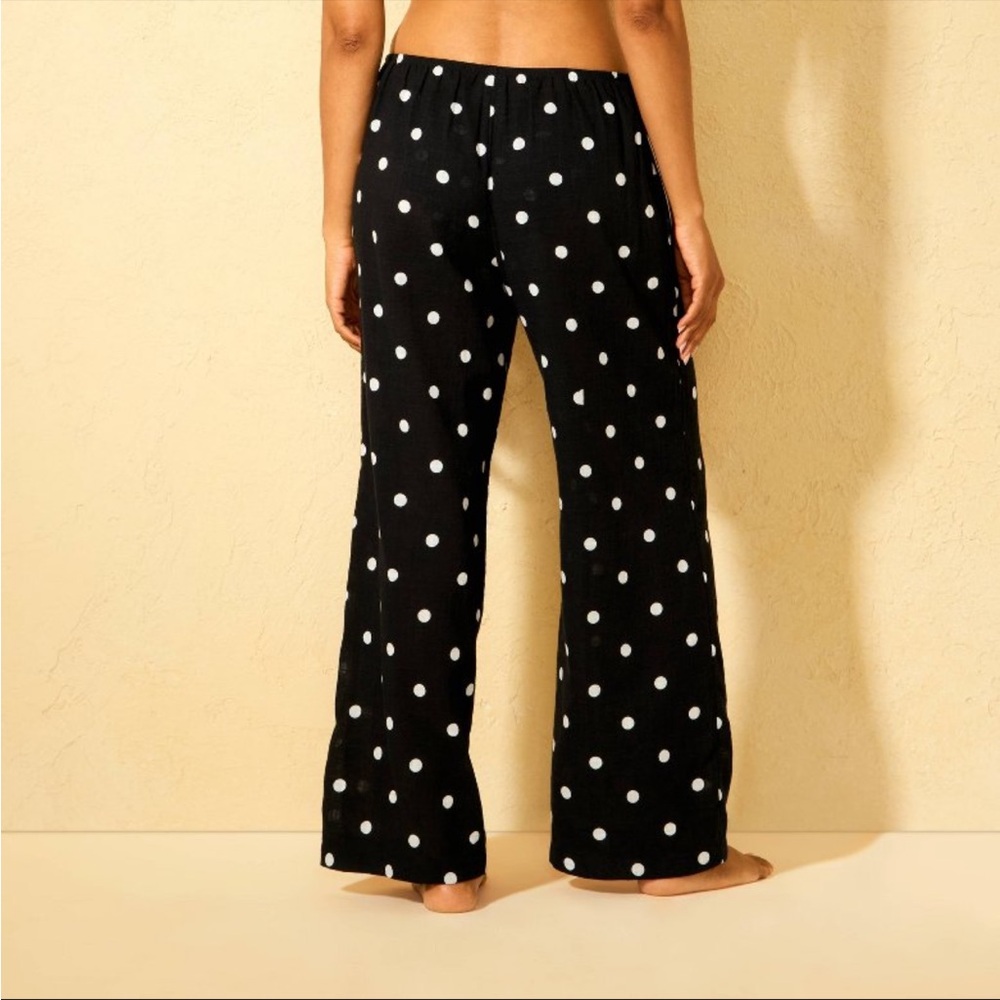 Black Polka Dot Lounge Pants